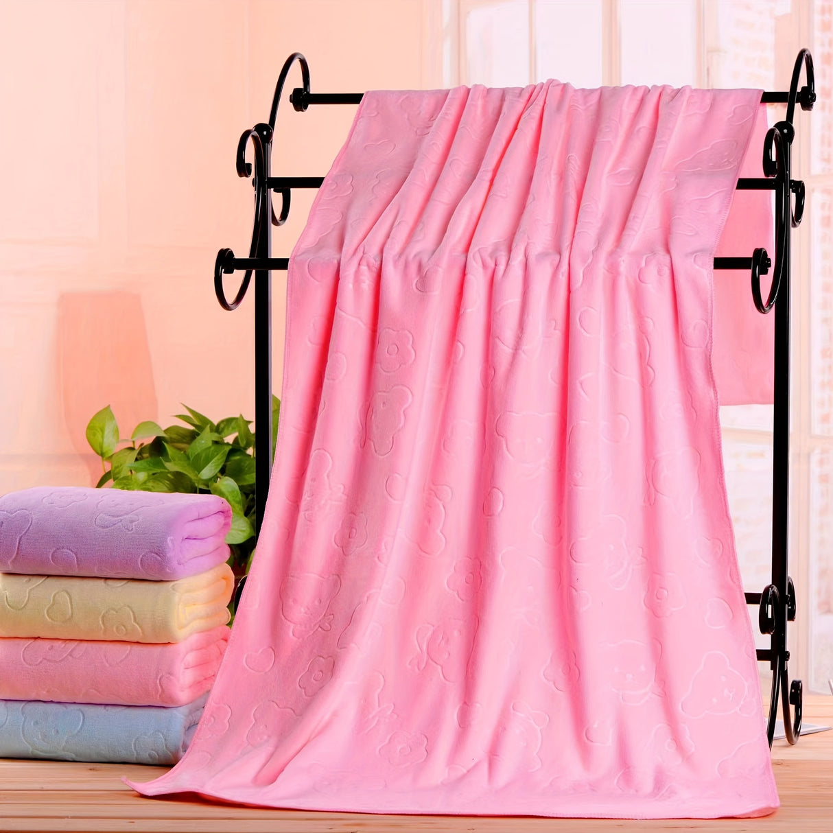 Serviette de bain et couverture ultra-douces en polyester pour animaux de compagnie - Serviette de bain très absorbante à séchage rapide pour le toilettage, le séchage et le sommeil - Serviettes durables pour chiens et chats - 70 x 140 cm