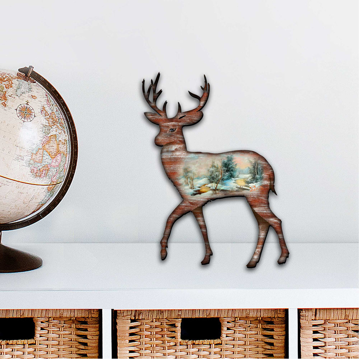 Deer Decorative Wildlife Door Decor - G. DeBrekht - Wildlife Holiday Decor - 8198211H