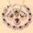 Earrings Necklace And Ring For Women 4 PCs Set - Lootquake