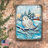 Lokki Owl Art Wooden Wall Art by Nature Wonders - Nature Wildlife Decor  - 95213B