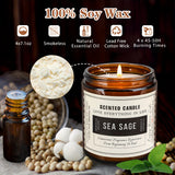 4 Pack Scented Candle Set Soy Wax Candles, 28oz Burns For 200 Hours, Aromatherapy Candles for Home Decoration, Gift for Women Mother (Lavender & Sage & Lavender & Sandalwood Rose)