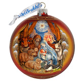 Classical Nativity Glass Ornament by G. DeBrekht - Nativity Holiday Decor - 73371