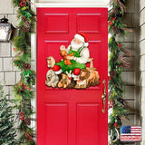 Merry Christmas Santa Door Decor By Susan Winget - Christmas Santa and Snowman Decoration