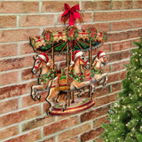 Christmas Carousel Holiday Door Decor  by G. Debrekht - Christmas Decor - 8611030H