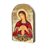 Icono religioso cristiano sagrado de madera bañado en oro de la Resurrección - Decoración inspiradora - 86017