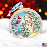 Adorno de cristal grande con forma de muñeco de nieve brillante dorado de Gelsinger - Decoración navideña - 73926G-DG