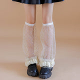 Y2g Millennium Hot Girl Bronzing Black Speaker Width Leg Warmer Calf Socks