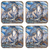 Mustangs Dream Catcher Wooden Cork Coasters Gift Set of 4 by J. Bergsma - Wildlife Decor  - 8199469C-S4