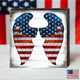 USA Wings Wooden Decor - American Patriotic Decor - 8187131B