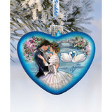 Treasure of Love Heart Glass Ornament by G. DeBrekht - Christmas Decor - 753-003