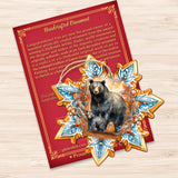 Black Bear Snowflake Wooden Ornaments by G. Debrekht - Nature Wildlife Decor - 8688407