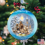 Nativity At the Chapel Glass Ornament by D. Gelsinger - Nativity Holiday Decor - 71153-1606
