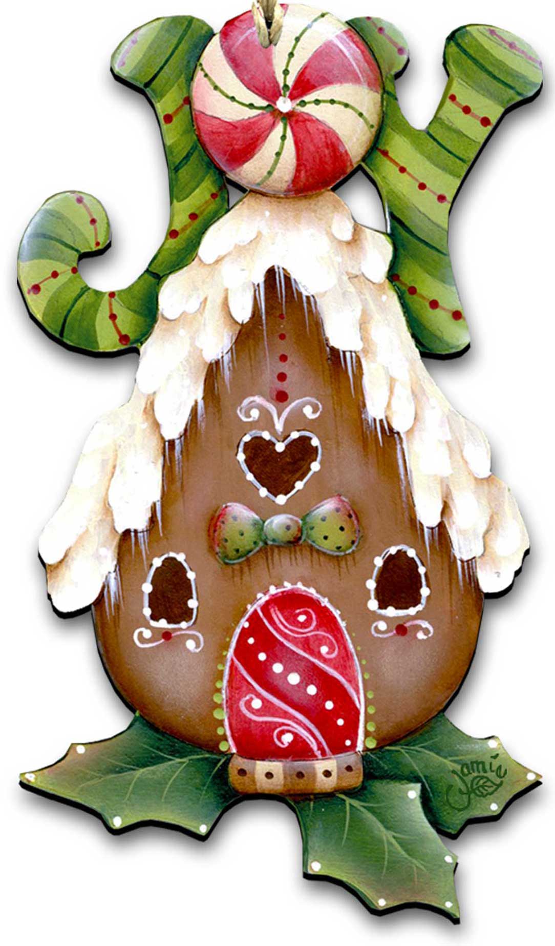 Joy Gingerbread House Door Decor by Jamie Mills-Price - Christmas Decor - 8457507H