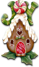 Joy Gingerbread House Door Decor by Jamie Mills-Price - Christmas Decor - 8457507H