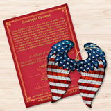 USA Wings Wooden Ornaments - American Christmas Decor - 8187131