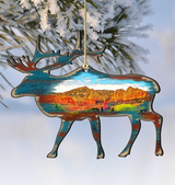 Elk Wooden Ornaments by Nature Wonders - Wildlife Holiday Decor - 8198221