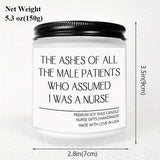 1pc Round Single-wick Scented Candle, 5.3Oz, Soy Wax, Beeswax, with Bow, in Glass Bottle, Extra Long Burn Time (12 Hours Or More), for Birthday, Labor and Delivery Nurse, Nurse Practitioner, Nursing School Student, Paramedic,