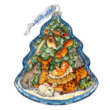 Adorno de vidrio de la Natividad del Bosque de G. DeBrekht - Decoración navideña con temática de vida silvestre - 762-045