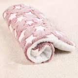 Manta de invierno de franela gruesa y cálida - Colchoneta multicolor para dormir para perros - Colchoneta para perrera