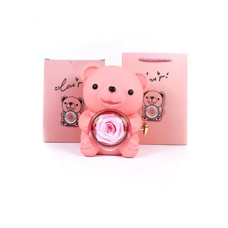 Engraved Double Heart Necklace Simple Rose Gift Set - Lootquake