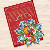 Forest Bird Snowflake Wooden Ornaments by G. Debrekht - Nature Wildlife Decor - 8688412