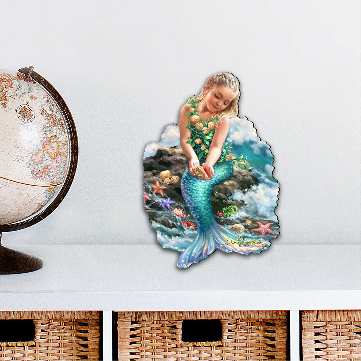 Mermaid Coastal Door Decor by D. Gelsinger - Coastal Holiday Decor - 8141112H-1611