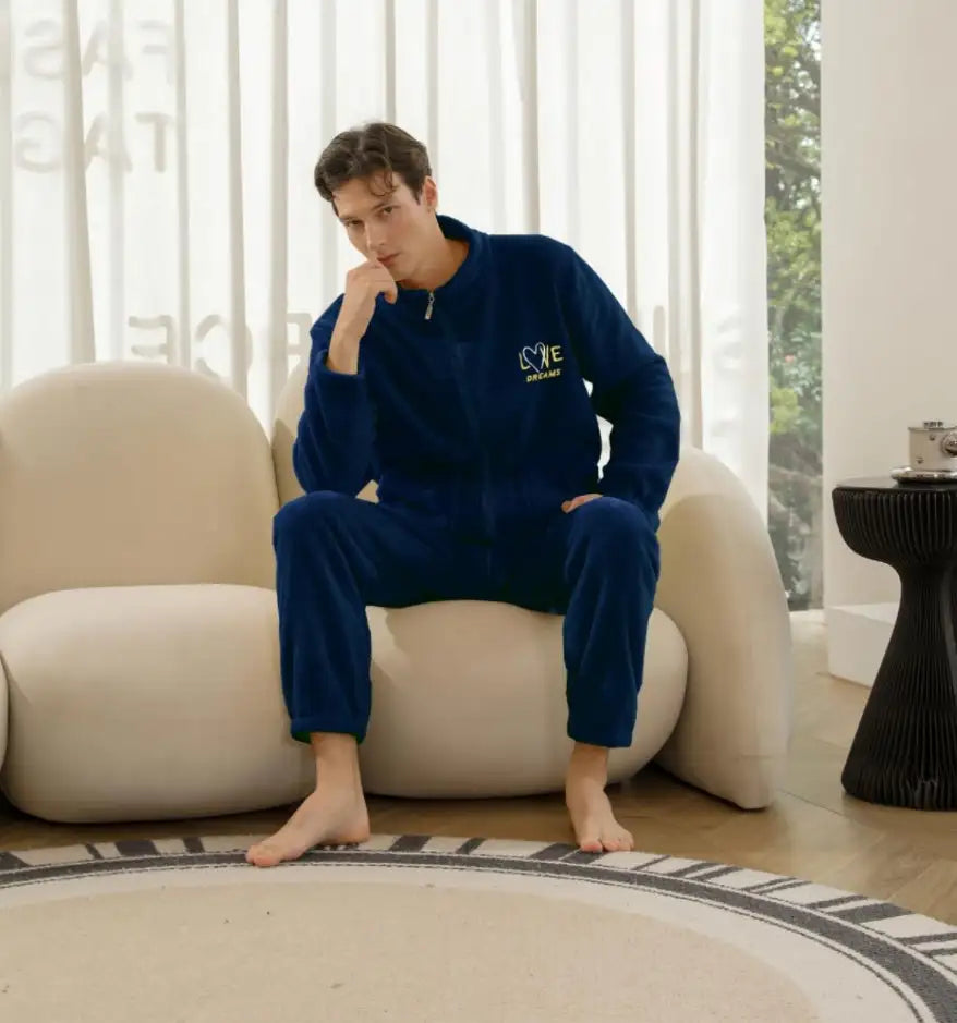 Men's Pajama Velvet Set - Lootquake