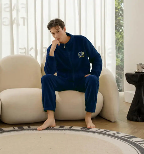 Men's Pajama Velvet Set - Lootquake