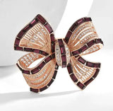 Luxury Purple Alloy Bow Brooch With High-end Feel - Lootquake