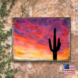 Cactus Art Wooden Wall Art by Nature Wonders - Nature Wildlife Decor  - 95241B