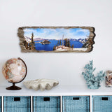 Arte mural de madera con vista al lago de G. DeBrekht Coastal Decor - 8491107W