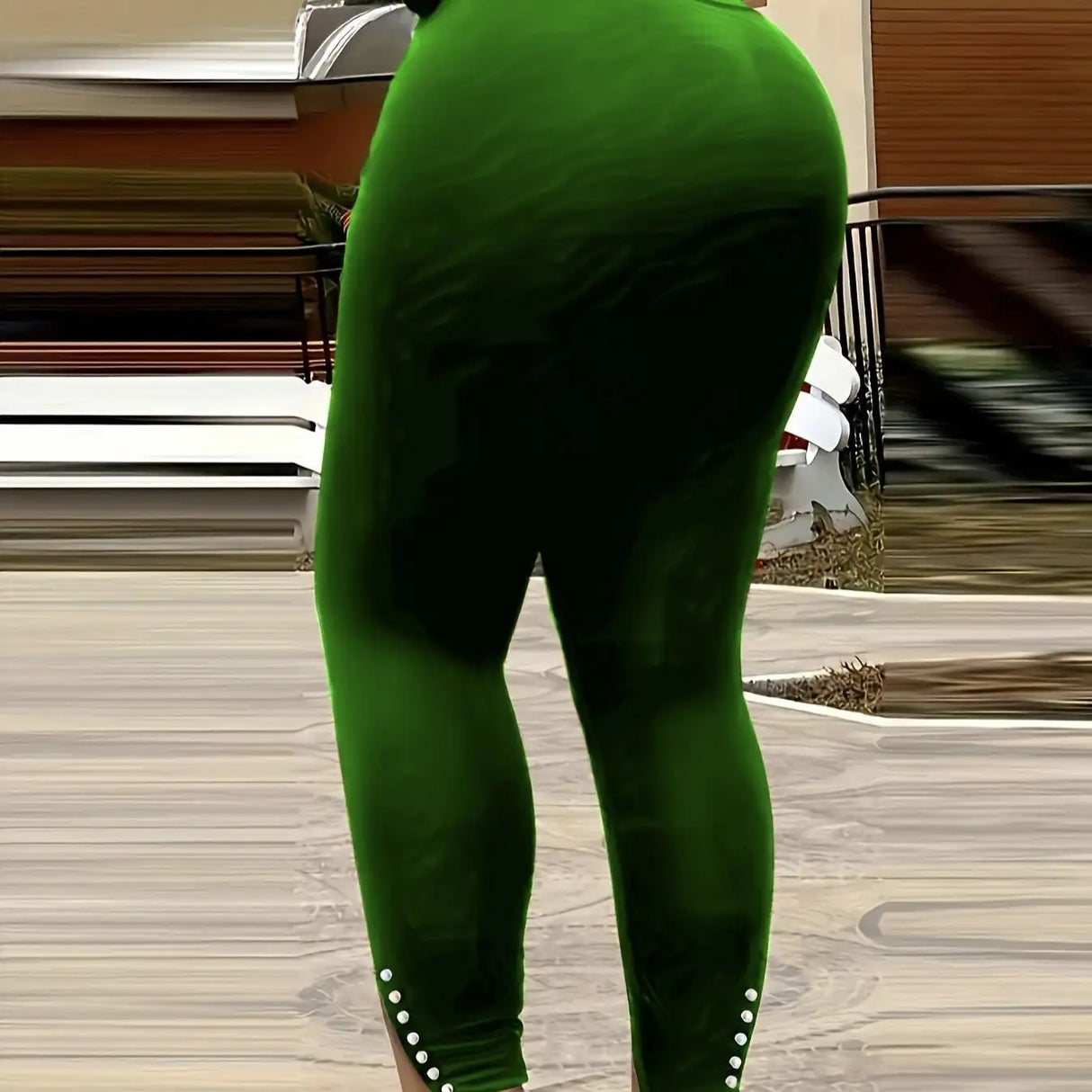 Ladies' Buckle And High Waisted Perforated Pants Sexy Slim Fit Pants Sexy Versatile New Clothes - Lootquake