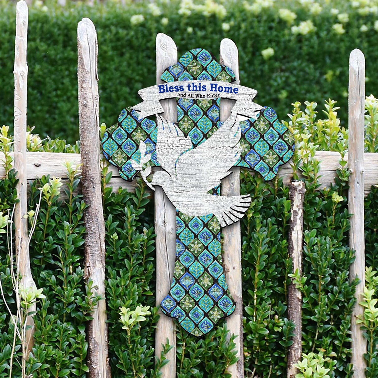 Blessings Cross Easter Door Decor by G. DeBrekht - Easter Spring Decor - 8191163H