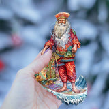 Santas Around the World - Hawaiian Inspired Santa - Wooden Ornaments Set of 3 by G. DeBrekht Christmas Santa Snowman Decor - 8091313S3