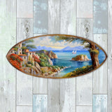 Coastal View Surfboard Coastal Wall Art by G. DeBrekht - Coastal Holiday Decor - 8490131HS
