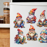 Christmas Gnomes Wooden Magnets Set of 6 by G. Debrekht - Christmas Decor - 8090031G-S6