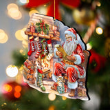 Personalized Santa's List Christmas Ornaments - Family Member Names Wooden Ornaments by G. Debrekht - Christmas Decor - 8652756P