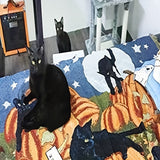 1 couverture d'Halloween à franges, 100 % coton, légère, idéale pour un canapé, un lit ou une chaise.