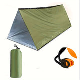 Tente d'abri d'urgence pour 2 personnes avec couverture isolante en polyéthylène : durable, coupe-vent et imperméable pour le camping et la préparation aux crises