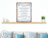 The Ten Commandments - Wooden Religious wall art - living room wall decor Christian wall art - Scripture sign - Bible Verse - Bible quotes - 310344