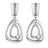 Silver Geometry Drop Clip On Earrings for Women Clip Earrings Fashion Earrings - Lootquake