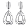 Silver Geometry Drop Clip On Earrings for Women Clip Earrings Fashion Earrings - Lootquake