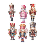 Nutcrackers Decorative Wooden Magnets Set of 6 by G. Debrekht - Christmas Decor - 8090008G-S6
