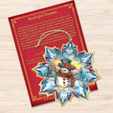 Adornos de madera con copos de nieve azules de G. Debrekht - Decoración navideña de Papá Noel - 8688427