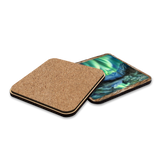 Northern Lights Wooden Cork Placemat and Coasters Gift Set of 7 by Nature Wonders Nature Wildlife Decor  - 85401C-S7