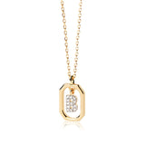 AMORAMOR & FOREVER 14k Gold Plated Dainty Initial Necklaces for Women Monogram Cute Letter Name Choker Necklaces Personalized Tiny Pendant CZ Cubic Zirconia Necklace (B) - Lootquake