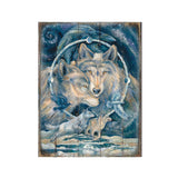 In Spirit I Am Free Wolves & Ravens Wooden Wall Art by J. Bergsma - Nature Wildlife Decor  - 8592723BP-JB