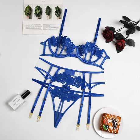 Sexy Thong Flower Embroidery Sexy Lingerie - Lootquake