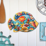 Decoración para puerta de casa de playa con peces tropicales de G. DeBrekht - Decoración costera navideña - 8126121H