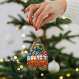 Santa's Train Wooden Ornaments Set of 3 by G. Debrekht - Christmas Decor - 8100199S3